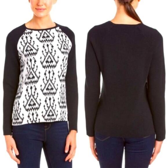 J Mclaughlin JNWT Ikat print Boxy Sweater Medium - Picture 1 of 8